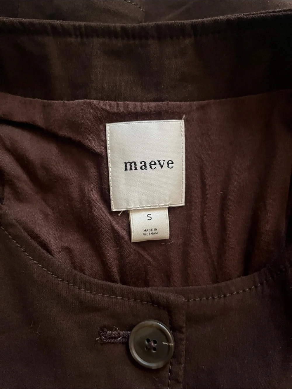 Maeve Anthropologie Button Front Vest Top